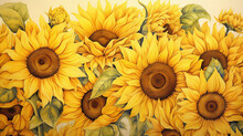 Sunflower Painted Art Clipart Free Stock Photo - Public Domain Pictures