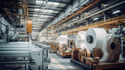 Production line of the factory for the production of household appliances. Industrial background