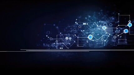 Fototapete - digital technology and science background.