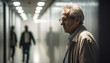 © djvstock - Senior businessman walking with confidence in modern office corridor generated by AI