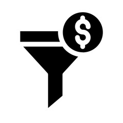 Wall Mural - Solid Dollar Funnel icon