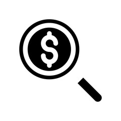 Wall Mural - Solid Dollar Search icon