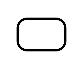 Poster - Rectangle rounded frame. Vector empty, blank shape.