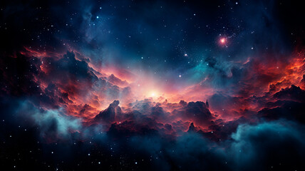 Wall Mural - abstract background of stars and nebula.