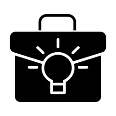 Sticker - Solid Business idea icon