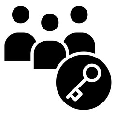 Canvas Print - Solid Users Key icon