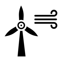 Wall Mural - Solid  Wind Energy icon