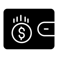 Canvas Print - Solid Wallet icon