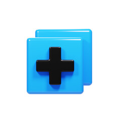 Poster - Graphic design tools icon concept. 3d rendering duplicate icon