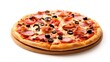© sambath - Close-up shoot of pizza isolated on white background