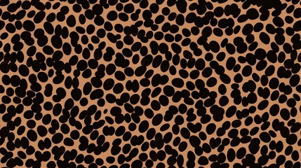 Poster -  a leopard print pattern with black spots on a brown background.  generative ai