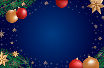 Congratulations banner. Christmas template. Background for the inscription. Christmas card