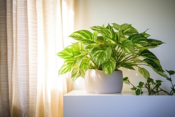 Poster - indoor plant tucked in a bright therapy room corner