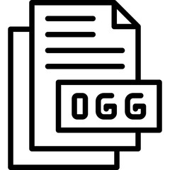 Ogg vector line icon .svg