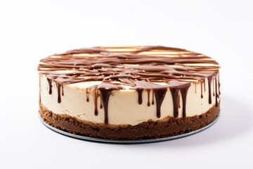 Sticker - whole cheesecake with white background