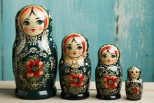 Graduated Set Of Nesting Russian Dolls