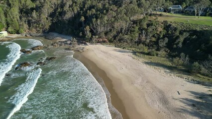 Wall Mural - Aerial views of Charlesworth Bay in Coffs Harbour, New South Wales, Australia