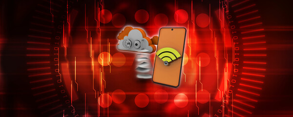 Poster - 3d rendering cloud mobile folder
