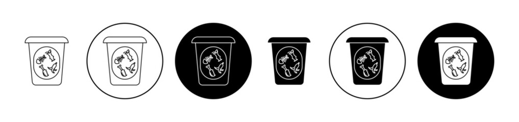 Wall Mural - Organic waste Line Icon Set. Compost waste icon suitable for apps and websites UI designs.