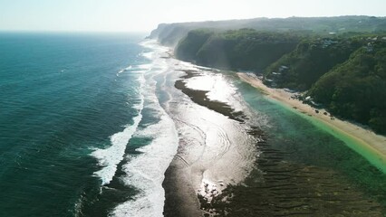 Sticker - Aerial view of Melasti Ungasan Beach in Bali