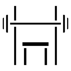 Sticker - Solid Bench press icon