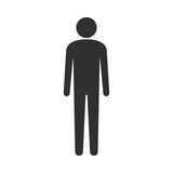 Fototapeta  - 立っている男性のピクトグラム - シンプルでおしゃれなシルエットのアイコン - 約7頭身
