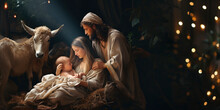 Image Of The Birth Of Jesus With Copy Space
