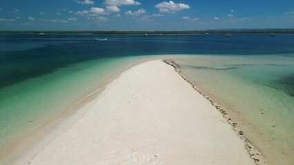 Wall Mural - Aerial view of Gili Kere sand tongue in Lombok, Indonesia