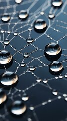 a close-up of water drops