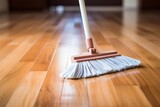 Fototapeta Pokój dzieciecy - Efficient Wooden Floor Cleaning with Mop