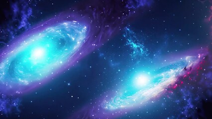 Wall Mural - galaxy and nebula. blue abstract space background. endless universe with stars and galaxies in outer