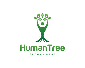 Sticker - Human tree logo icon design concept vector illustration.