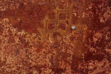 Wall Mural - The texture of rusty metal. Surface covered with corrosion