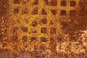 Wall Mural - The texture of rusty metal. Surface covered with corrosion