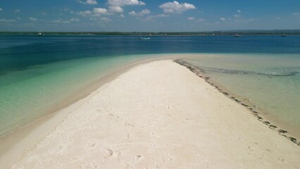 Wall Mural - Aerial view of Gili Kere sand tongue in Lombok, Indonesia