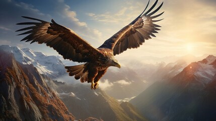 Wall Mural - eagle in the sky