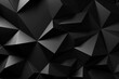 Modern surface with triangular pyramids. Black, polygonal 3D banner. Generative AI