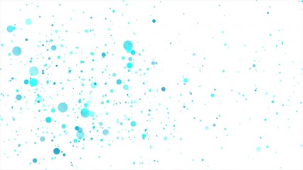 Shiny sparkling blue particles on white background. Seamless looping motion design. Video animation Ultra HD 4K 3840x2160