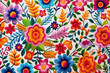 Colorful floral embroidery pattern  backdrop 