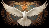 dove of peace, concept: against war, 16:9, copy space