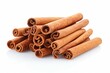 Long Cinnamon sticks. Spice dessert plant. Generate Ai