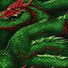 Wall Mural - Mythical Creature Dragon Background Dragon Illustration Fantasy Dragon Wallpaper AI Generative