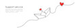 © Olga Rai - One continuous line drawing of paper boat. Origami ship concept for success leadership of business in simple linear style. Editable stroke design for web banner and card. Doodle Vector illustration