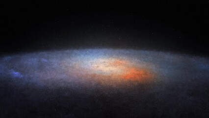Wall Mural - seamless flight to andromeda galaxy