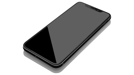 Poster - Realistic modern smartphone isolated on white background . Mock up phone with blank screen . Vector illustration