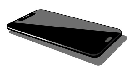 Poster - Realistic modern smartphone isolated on white background . Mock up phone with blank screen . Vector illustration