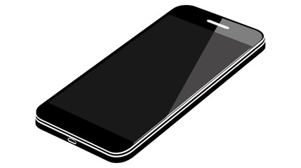 Poster - Realistic modern smartphone isolated on white background . Mock up phone with blank screen . Vector illustration
