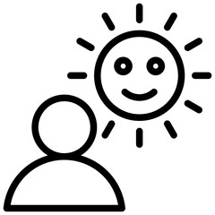 Poster - Optimism Outline Icon