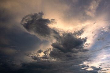 Wall Mural - apocalyse sky and clouds at sunset