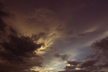 Wall Mural - apocalyse sky and clouds at sunset